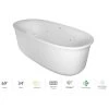Jacuzzi Arga 69" Free Standing Acrylic Swirlpool™ Experience Tub with Center Drain, Drain Assembly and Overflow -Jacuzzi Sales Store jacuzzi agf6934pcl6ipm 100825