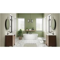 Jacuzzi Amalia 67" Free Standing Acrylic Soaking Tub with Center Drain, Pop-Up Drain Assembly and Overflow -Jacuzzi Sales Store jacuzzi amf6734bcxxxx alternate view 1279