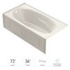Jacuzzi 72" x 36" Amiga® Three Wall Alcove Soaking Bathtub with Left Drain 1 Jacuzzi 72" x 36" Amiga® Three Wall Alcove Soaking Bathtub with Left Drain -Jacuzzi Sales Store jacuzzi ams7236blxxxxy 100825