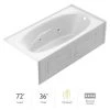 Jacuzzi 72" x 36" Amiga® Three Wall Alcove Comfort Whirlpool Bathtub with 8 Jets, Basic Controls, Heater, Right Drain and Left Pump