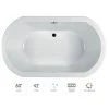 Jacuzzi Anza 60" Pure Air Bathtub for Drop In Installation with Center Drain and Chromatherapy Technology - Luxury Controls -Jacuzzi Sales Store jacuzzi anz6042acr4cxw 100825