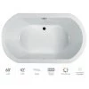 Jacuzzi Anza 60" Soaking Bathtub for Drop In Installation with Center Drain and Chromatherapy Technology -Jacuzzi Sales Store jacuzzi anz6042bcx2cxw 100825