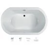 Jacuzzi Anza 60" Soaking Bathtub for Drop In Installation with Center Drain 1 Jacuzzi Anza 60" Soaking Bathtub for Drop In Installation with Center Drain -Jacuzzi Sales Store jacuzzi anz6042bcxxxxw 100825