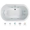 Jacuzzi Anza 60" Salon Spa Bathtub for Drop In Installation with Center Drain and Chromatherapy / RapidHeat Technologies - Luxury Controls