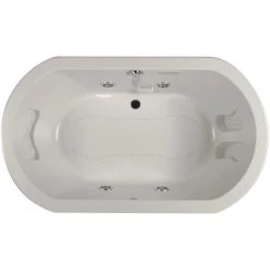 Jacuzzi Anza 60" Salon Spa Bathtub Dual Installation - Drop In & Undermount with Center Drain and Chromatherapy / Whisper Technology™ - Luxury Controls -Jacuzzi Sales Store jacuzzi anz6042ccr4cw alternate view 1327