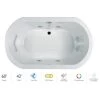 Jacuzzi Anza 60" Salon Spa Bathtub for Drop In Installation with Center Drain and Chromatherapy / Whisper Technology™ - Luxury LCD Controls -Jacuzzi Sales Store jacuzzi anz6042ccr5cww 100825