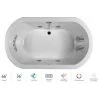 Jacuzzi Anza 66" Salon Spa Bathtub for Drop In Installation with Center Drain and Chromatherapy / Whisper Technology™ - Luxury Controls -Jacuzzi Sales Store jacuzzi anz6636ccr4cww 100825