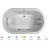 Jacuzzi Anza 66" Salon Spa Bathtub for Drop In Installation with Center Drain and Illumatherapy / Whisper Technology™ - Luxury LCD Controls