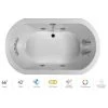 Jacuzzi Anza 66" Salon Spa Bathtub for Drop In Installation with Center Drain and Chromatherapy - Luxury LCD Controls -Jacuzzi Sales Store jacuzzi anz6642ccr5cww 100825