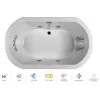 Jacuzzi Anza 66" Salon Spa Bathtub for Drop In Installation with Center Drain and Illumatherapy - Luxury LCD Controls -Jacuzzi Sales Store jacuzzi anz6642ccr5iww 100825