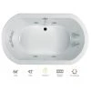 Jacuzzi Anza 66" Whirlpool Bathtub for Drop In Installation with Center Drain and Chromatherapy / RapidHeat Technologies - Luxury Controls -Jacuzzi Sales Store jacuzzi anz6642wcr4chw 100825