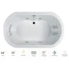 Jacuzzi Anza 66" Whirlpool Bathtub for Drop In Installation with Center Drain and Illumatherapy / Whisper Technology™ - Luxury Controls -Jacuzzi Sales Store jacuzzi anz6642wcr4iww 100825