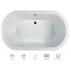 Jacuzzi Anza 72" Pure Air Bathtub for Drop In Installation with Center Drain and Chromatherapy Technology - Luxury Controls 2 Jacuzzi Anza 72" Pure Air Bathtub for Drop In Installation with Center Drain and Chromatherapy Technology - Luxury Controls -Jacuzzi Sales Store jacuzzi anz7242acr4cxw 100825