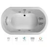 Jacuzzi Anza 72" Salon Spa Bathtub for Drop In Installation with Center Drain and Chromatherapy / RapidHeat Technologies - Luxury Controls -Jacuzzi Sales Store jacuzzi anz7242ccr4chw 100825