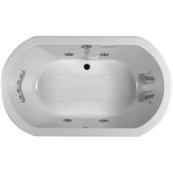 Jacuzzi Anza 72" Salon Spa Bathtub for Drop In Installation with Center Drain and Chromatherapy / Whisper Technology™ - Luxury Controls -Jacuzzi Sales Store jacuzzi anz7242ccr4cw alternate view 1475