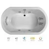 Jacuzzi Anza 72" Salon Spa Bathtub for Drop In Installation with Center Drain and Chromatherapy / RapidHeat Technologies - Luxury LCD Controls -Jacuzzi Sales Store jacuzzi anz7242ccr5chw 100825