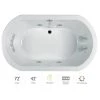 Jacuzzi Anza 72" Whirlpool Bathtub for Drop In Installation with Center Drain and Chromatherapy / RapidHeat Technologies - Luxury Controls -Jacuzzi Sales Store jacuzzi anz7242wcr4chw 100825