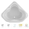 Jacuzzi 60" x 60" Bellavista Drop In Corner Luxury Pure Air® Bathtub with LCD Controls, Chromatherapy, Center Drain and Right Blower -Jacuzzi Sales Store jacuzzi bel6060acr5cxw 100825