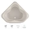 Jacuzzi 60" x 60" Bellavista Drop In Corner Soaking Bathtub with Center Drain -Jacuzzi Sales Store jacuzzi bel6060bcxxxxy 100825