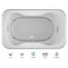 Jacuzzi 66" x 42" Bellavista Drop In Luxury Salon Spa Bathtub with 10 Jets, Luxury Controls, Illumatherapy, Heater, Center Drain and Right Pump -Jacuzzi Sales Store jacuzzi bel6642ccr4ihw 100825