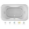 Jacuzzi 72" x 42" Bellavista Drop In Luxury Salon Spa Bathtub with 10 Jets, LCD Controls, Illumatherapy, Heater, Center Drain and Right Pump -Jacuzzi Sales Store jacuzzi bel7242ccr5iww 100825