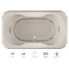 Jacuzzi 72" x 42" Bellavista Drop In Luxury Whirlpool Bathtub with 10 Jets, Luxury Controls, Illumatherapy, Heater, Center Drain and Right Pump