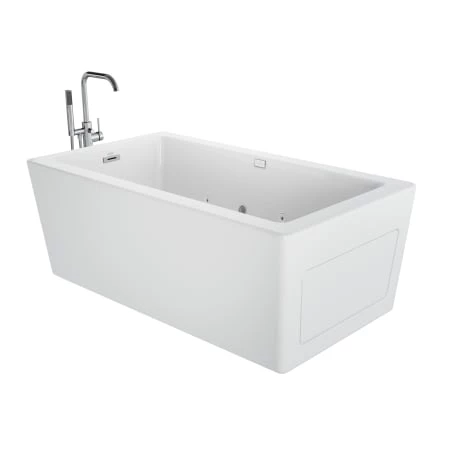 Jacuzzi Bianca 66" Free Standing Acrylic Whirlpool Tub with Reversible Drain and Overflow - Includes Floor Mounted Tub Filler with Hand Shower 4 Jacuzzi Bianca 66" Free Standing Acrylic Whirlpool Tub with Reversible Drain and Overflow - Includes Floor Mounted Tub Filler with Hand Shower - Image 2
