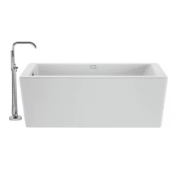 Jacuzzi Bianca 66" Free Standing Acrylic Whirlpool Tub with Reversible Drain and Overflow - Includes Floor Mounted Tub Filler with Hand Shower 10 Jacuzzi Bianca 66" Free Standing Acrylic Whirlpool Tub with Reversible Drain and Overflow - Includes Floor Mounted Tub Filler with Hand Shower -Jacuzzi Sales Store jacuzzi bib6636wur2cp alternate view 12
