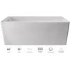Jacuzzi Bianca 66" Freestanding Soaking Bathtub with Reversible Drain, Heated Soak, and Chromatherapy Technology -Jacuzzi Sales Store jacuzzi bif6636bux2hcw 100825