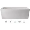 Jacuzzi Bianca 66" Freestanding Soaking Bathtub with Reversible Drain and Heated Soak -Jacuzzi Sales Store jacuzzi bif6636bux2hsw 100825