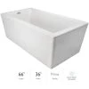 Jacuzzi Bianca 66" Soaking Freestanding Bathtub with Seamless Luxetech™ Finishing -Jacuzzi Sales Store jacuzzi bif6636buxxxxw 100825