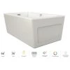 Jacuzzi Bianca 66" Freestanding Whirlpool Bathtub with Reversible Drain and Chromatherapy -Jacuzzi Sales Store jacuzzi bif6636wur2cpwc 100825