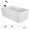 Jacuzzi Bianca 66" Free Standing Acrylic Soaking Tub with Reversible Drain and Overflow - Includes Floor Mounted Tub Filler with Hand Shower -Jacuzzi Sales Store jacuzzi bim6636buxxxxw 7549554