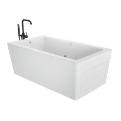 Jacuzzi Bianca 66" Free Standing Acrylic Whirlpool Tub with Reversible Drain and Overflow - Includes Floor Mounted Tub Filler with Hand Shower -Jacuzzi Sales Store jacuzzi bim6636wur2cp alternate view 22