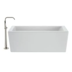 Jacuzzi Bianca 66" Free Standing Acrylic Soaking Tub with Reversible Drain and Overflow - Includes Floor Mounted Tub Filler with Hand Shower -Jacuzzi Sales Store jacuzzi bin6636buxxxx alternate view 32