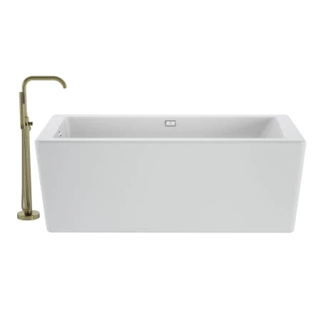 Jacuzzi Bianca 66" Free Standing Acrylic Soaking Tub with Reversible Drain and Overflow - Includes Floor Mounted Tub Filler with Hand Shower 6 Jacuzzi Bianca 66" Free Standing Acrylic Soaking Tub with Reversible Drain and Overflow - Includes Floor Mounted Tub Filler with Hand Shower - Image 4