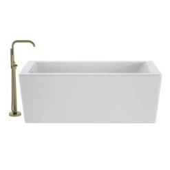 Jacuzzi Bianca 66" Free Standing Acrylic Soaking Tub with Reversible Drain and Overflow - Includes Floor Mounted Tub Filler with Hand Shower -Jacuzzi Sales Store jacuzzi biz6636buxxxx alternate view 44