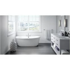 Jacuzzi Bravo 66" Freestanding Soaking Bathtub with Center Drain and Heated Soak -Jacuzzi Sales Store jacuzzi brf6636bcx2hs alternate view 498