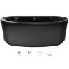Jacuzzi Bravo 66" Soaking Freestanding Bathtub with Center Drain 2 Jacuzzi Bravo 66" Soaking Freestanding Bathtub with Center Drain -Jacuzzi Sales Store jacuzzi brf6636bcxxxxb 100825