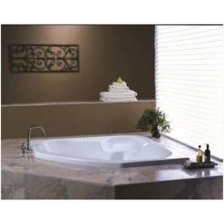Jacuzzi 55" x 55" Capella® Drop In Corner Comfort Whirlpool Bathtub with 8 Jets, Basic Controls, Heater, Chromatherapy, Center Drain and Right Pump -Jacuzzi Sales Store jacuzzi cap5555 wcr 2ch alternate view 2323