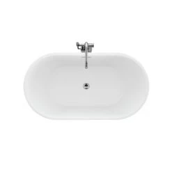 Jacuzzi Celeste 59" Free Standing Acrylic Soaking Tub with Center Drain, Drain Assembly and Overflow - Includes Floor Mounted Tub Filler with Hand Shower -Jacuzzi Sales Store jacuzzi ceb5932bcxxxx alternate view 51