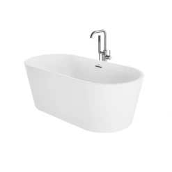 Jacuzzi Celeste 67" Free Standing Acrylic Soaking Tub with Center Drain, Drain Assembly and Overflow - Includes Floor Mounted Tub Filler with Hand Shower -Jacuzzi Sales Store jacuzzi ceb6732bcxxxx alternate view 54