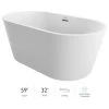 Jacuzzi Celeste 59 Inch Soaking Bathtub for Freestanding Installations with Center Drain Placement -Jacuzzi Sales Store jacuzzi cef5932bcxxxxw 100825