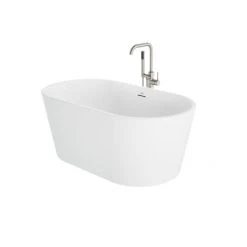 Jacuzzi Celeste 59" Free Standing Acrylic Soaking Tub with Center Drain, Drain Assembly and Overflow - Includes Floor Mounted Tub Filler with Hand Shower -Jacuzzi Sales Store jacuzzi cen5932bcxxxx alternate view 74