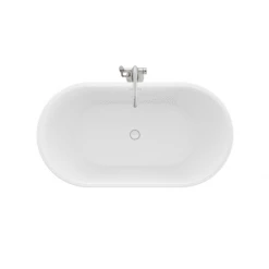 Jacuzzi Celeste 59" Free Standing Acrylic Soaking Tub with Center Drain, Drain Assembly and Overflow - Includes Floor Mounted Tub Filler with Hand Shower -Jacuzzi Sales Store jacuzzi cen5932bcxxxx alternate view 75