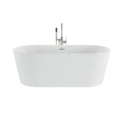 Jacuzzi Celeste 67" Free Standing Acrylic Soaking Tub with Center Drain, Drain Assembly and Overflow - Includes Floor Mounted Tub Filler with Hand Shower -Jacuzzi Sales Store jacuzzi cen6732bcxxxx alternate view 80