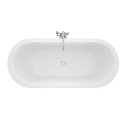 Jacuzzi Celeste 70" Free Standing Acrylic Soaking Tub with Center Drain, Drain Assembly and Overflow - Includes Floor Mounted Tub Filler with Hand Shower -Jacuzzi Sales Store jacuzzi cen7032bcxxxx alternate view 83