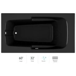 Jacuzzi 60" x 32" Drop In Pure Air® Bath Tub with Left Drain and Right Hand Pump from the Cetra® Series