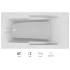 Jacuzzi 60" x 32" Cetra® Drop In Soaking Bathtub with Universal Drain