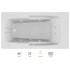 Jacuzzi Cetra® 60" x 32" Comfort Whirlpool Drop In Bathtub with Left Drain, 8 Jets, Basic Controls, Heater, and Right Pump
